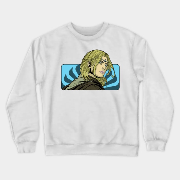 Avar Kriss Crewneck Sweatshirt by Doctor Seitan Designs